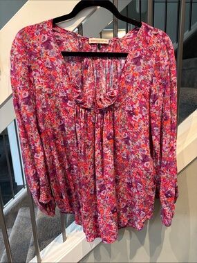 REBECCA TAYLOR Silk Floral Blouse